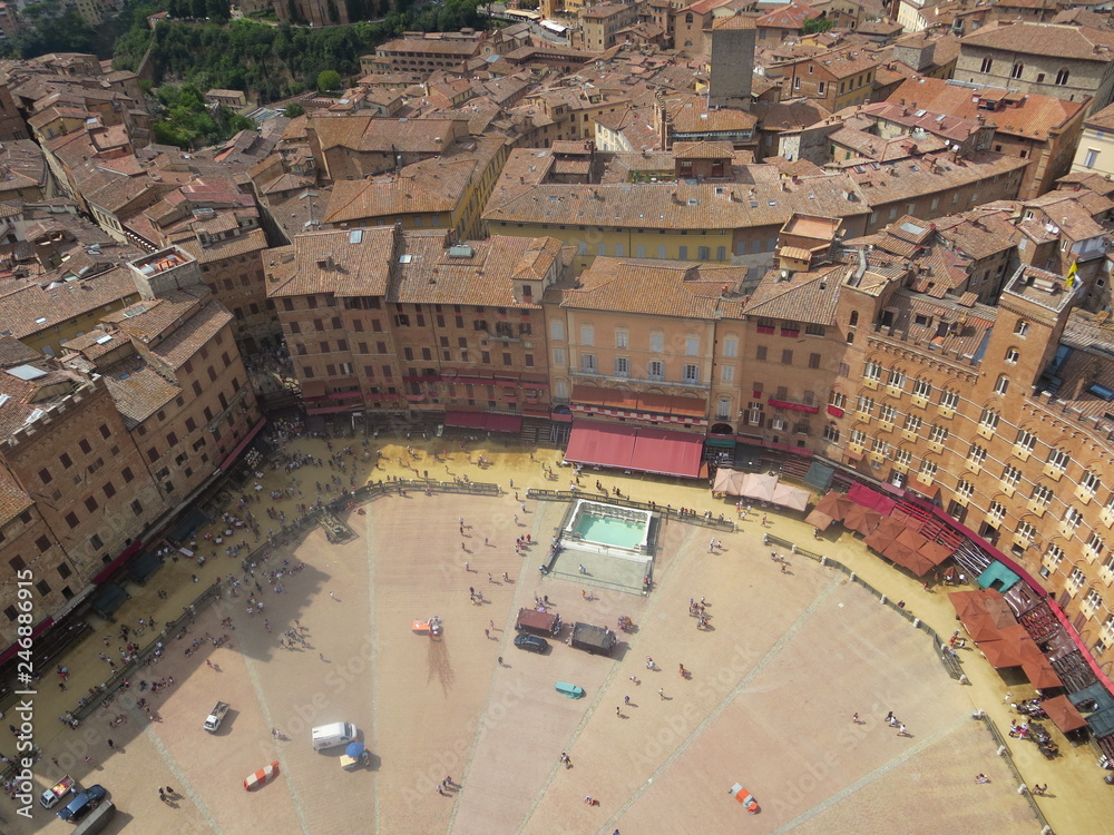 Fototapeta premium Piazza del Campo, Sienna, Italy