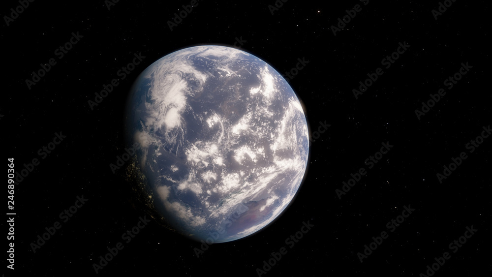 Planet Earth from space 3D illustration, world, ocean, atmosphere, land, clouds (Elements of this image furnished by NASA) Planet Earth from space 3D illustration, world, ocean, atmosphere, land, clouds (Elements of this image furnished by NASA)