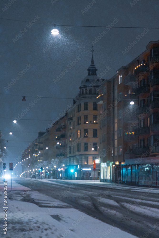 stockholm city at night