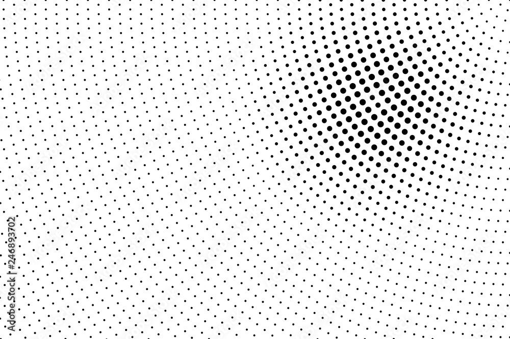 Black on white halftone vector. Radial dotted texture. Faded dotwork gradient. Monochrome halftone overlay Black on white halftone vector. Radial dotted texture. Faded dotwork gradient. Monochrome halftone overlay