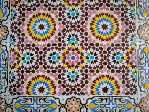 Traditional oriental Moroccan mosaic © mybixo