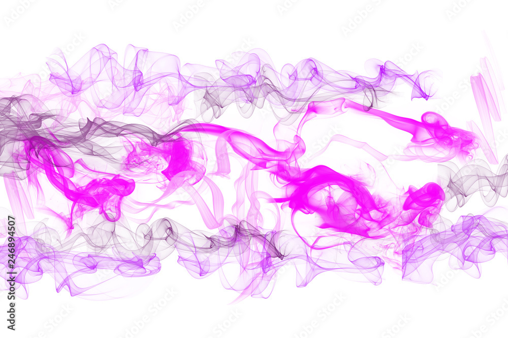 smoke pink purple on white background