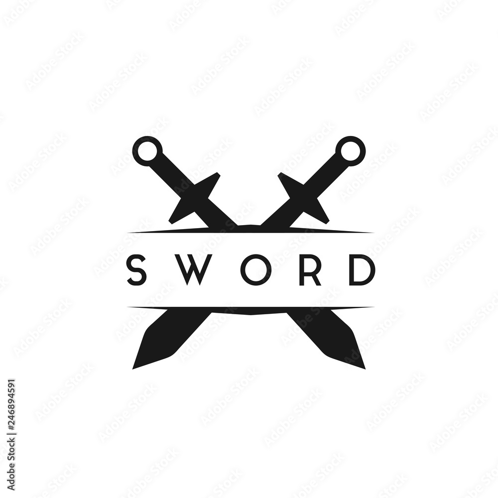 Obraz premium Sword Logo Design Inspiration