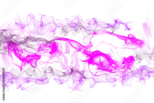Fototapeta Naklejka Na Ścianę i Meble -  smoke pink purple on white background