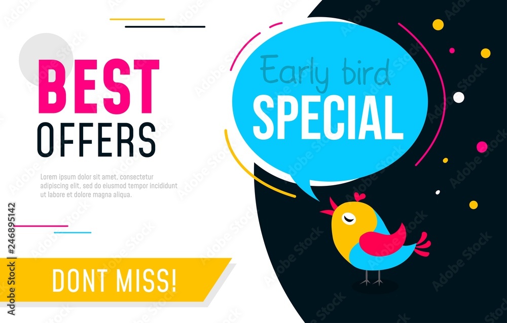 Early Bird Special Flyer Or Banner Design Template Early Bird Discount 