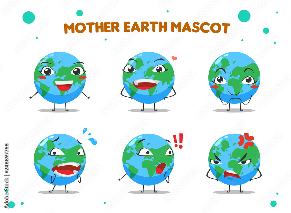 mother earth mascot. Vector Illustration mother earth mascot. Vector Illustration