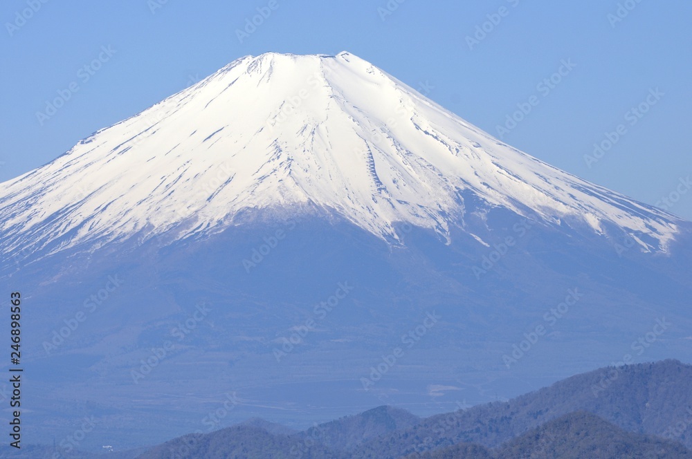 丹沢姫次から春の富士山 丹沢姫次から春の富士山