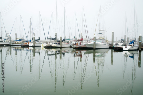 Foggy Day it the Corpus Christi Marina © brent coulter