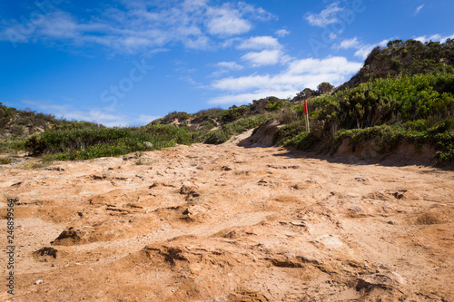 Rocky offroad track in conservational park in South Australia