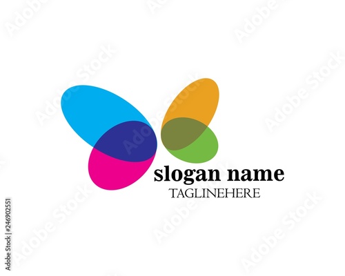 butterfly logo vector template design