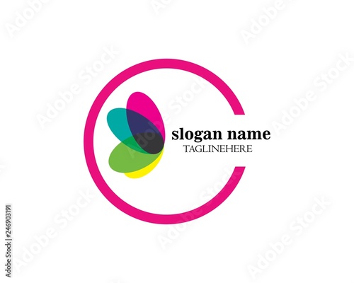 butterfly logo vector template design