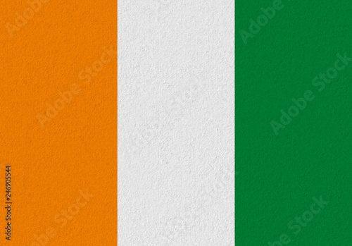 cote d'ivoire - Ivory Coast paper flag
