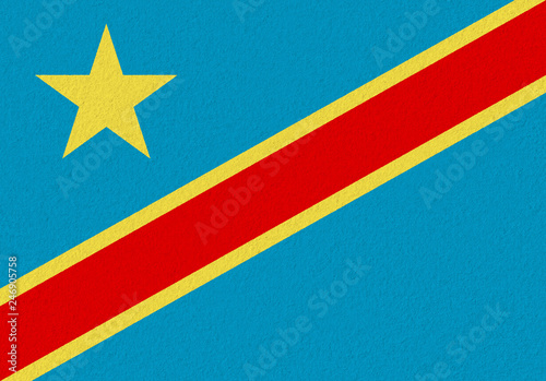 Democratic Republic of the Congo paper flag photo