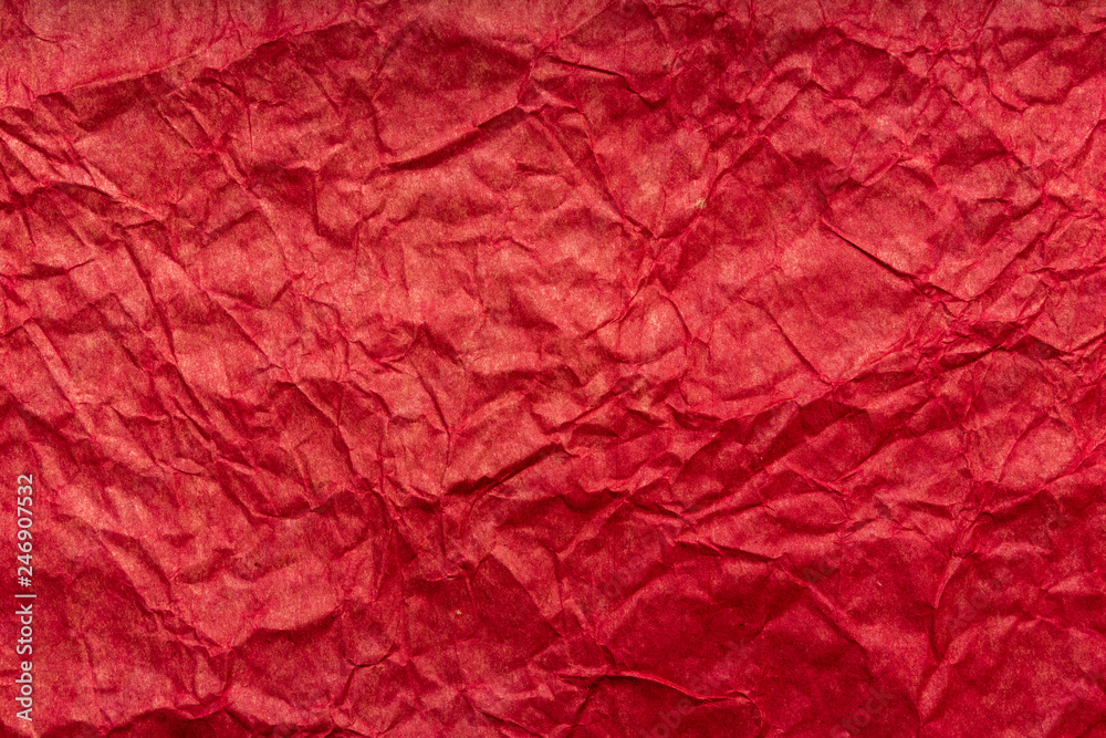 background. crumpled red paper background. crumpled red paper