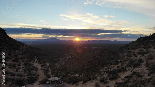 Sunset in Saguaro National Park in Tucson Arizona