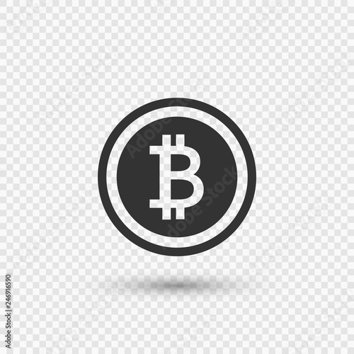 Bitcoin icon.logo finance on transparent background.vector Illustrator