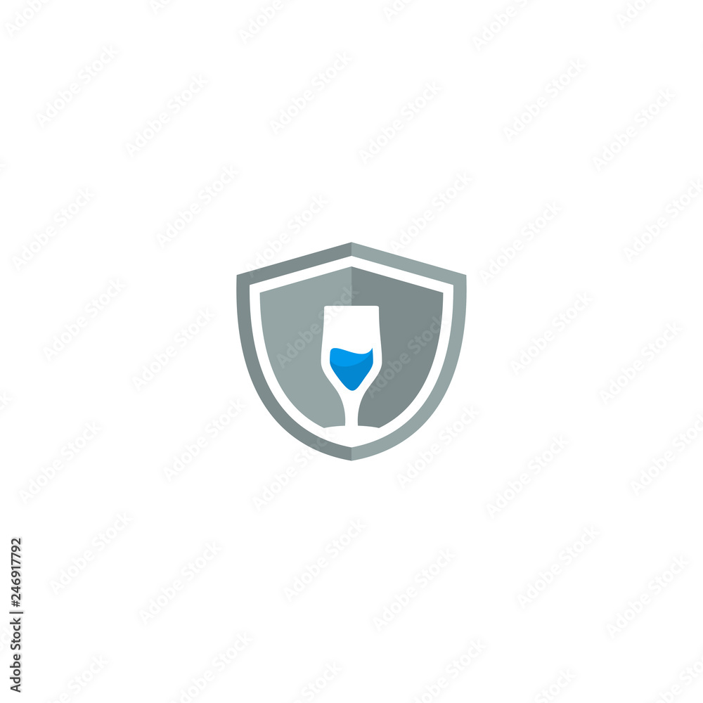 Shied icon glass safe symbol design vector Shied icon glass safe symbol design vector