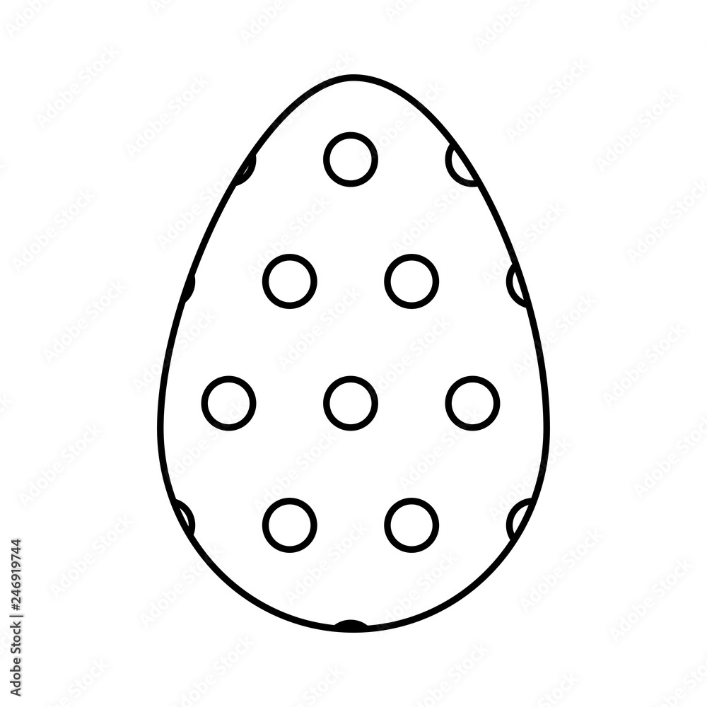 egg painted dotted happy easter icon egg painted dotted happy easter icon