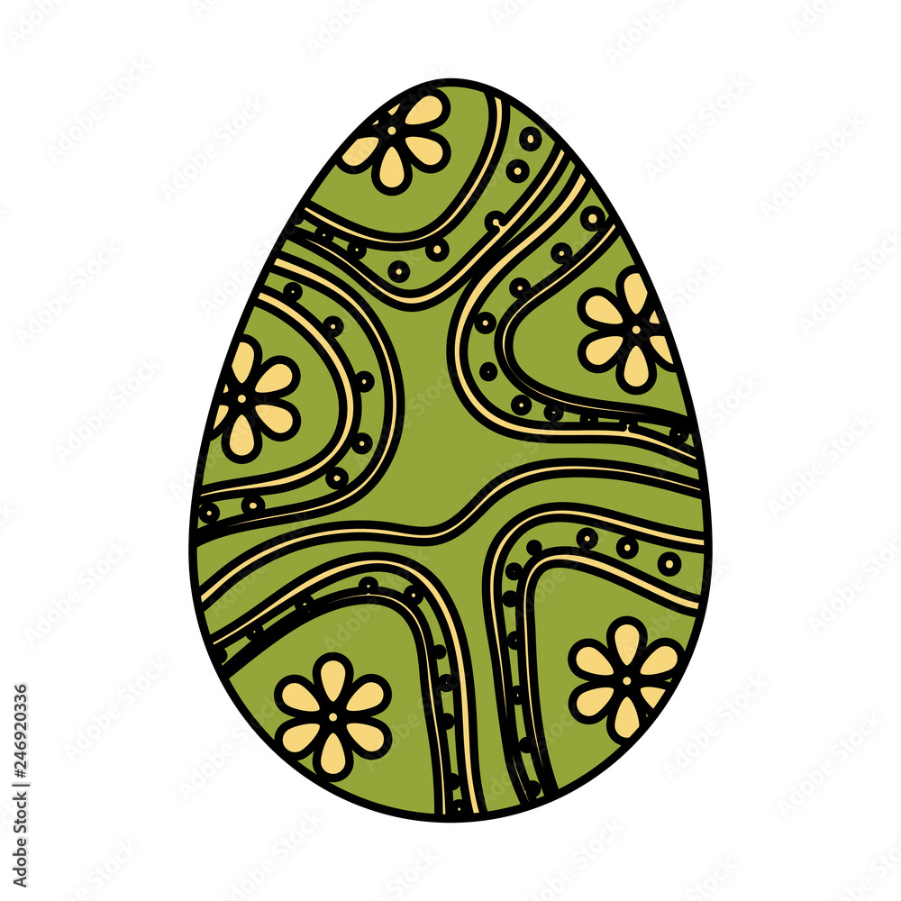 egg painted happy easter with flowers egg painted happy easter with flowers