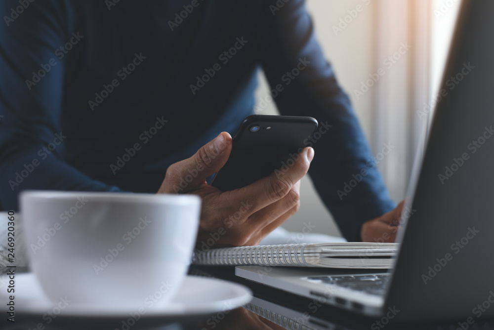 Man working at home Man working at home
