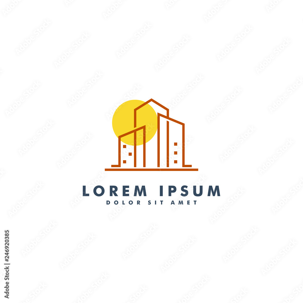 Home building icon, house sign and symbol design vector illustration
