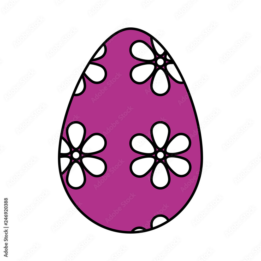 egg painted happy easter with flowers egg painted happy easter with flowers
