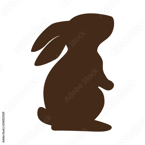 cute rabbit character silhouette
