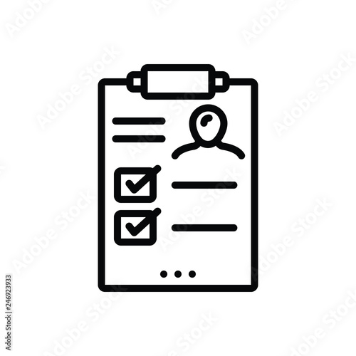 Black line icon for result outcome 