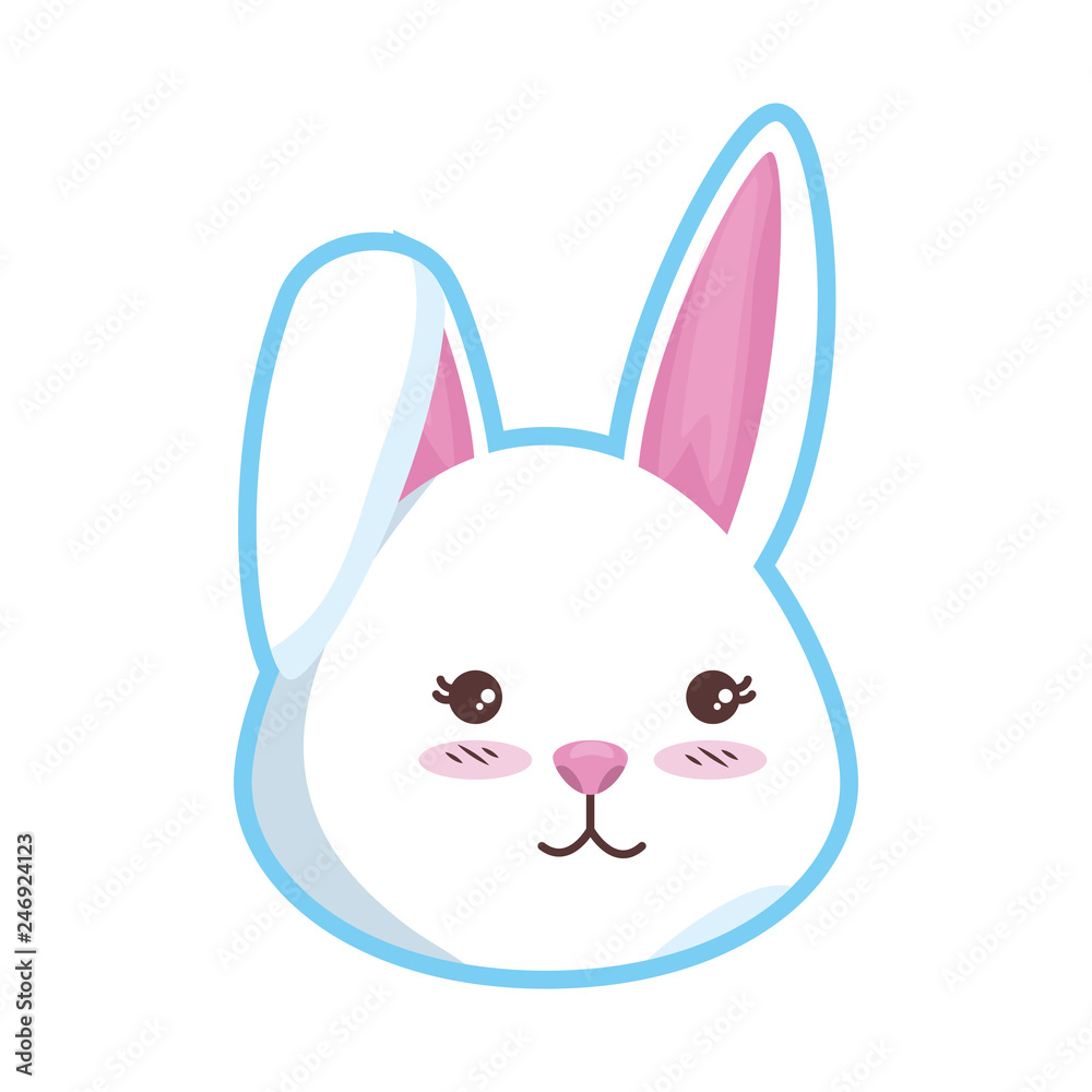 Fototapeta premium cute rabbit head character