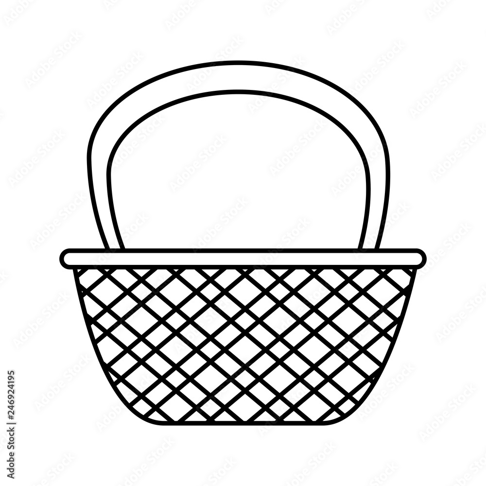 cute basket straw icon cute basket straw icon
