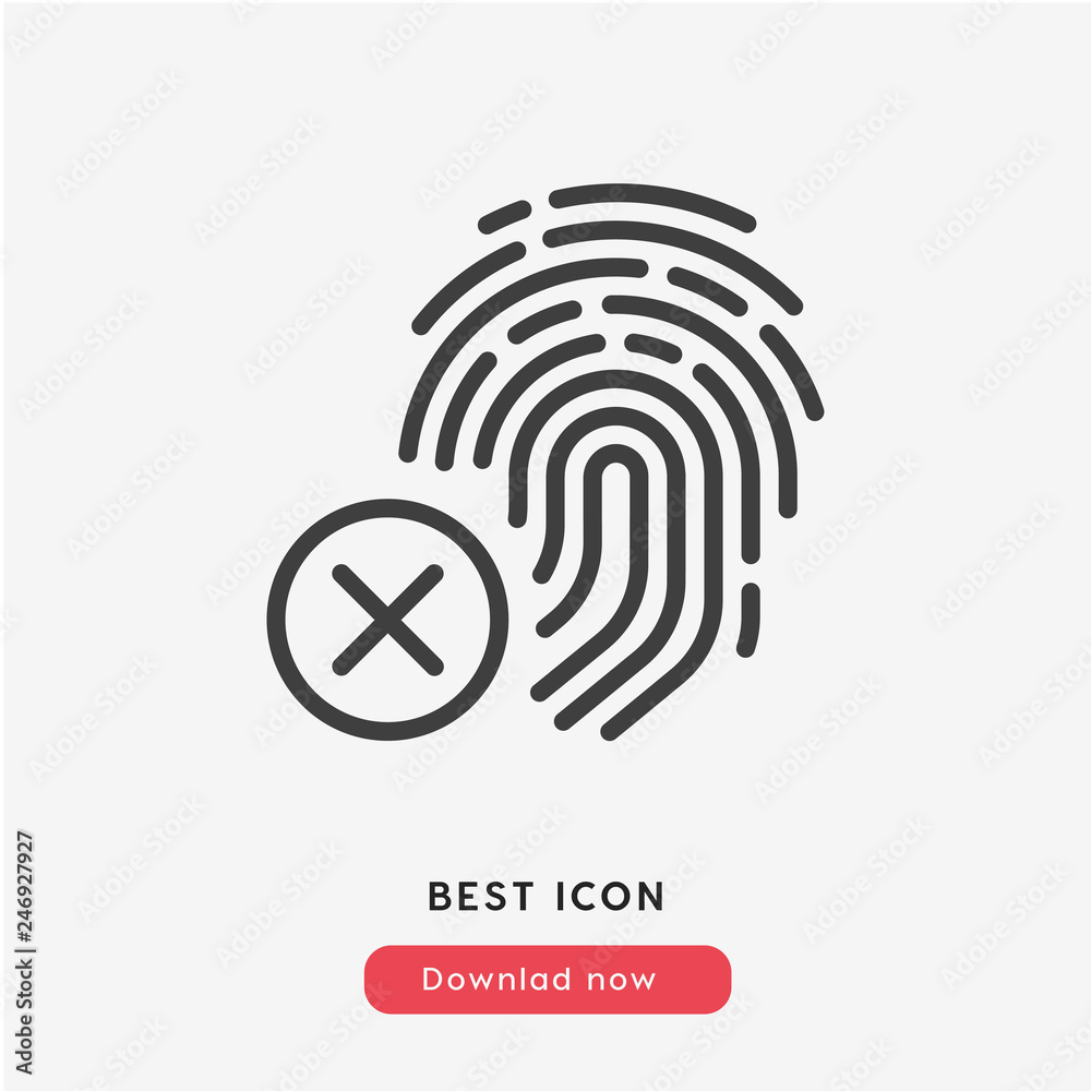 fingerprint icon vector symbol fingerprint icon vector symbol