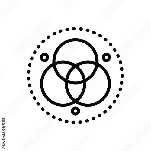 Black line icon for runes symbole 