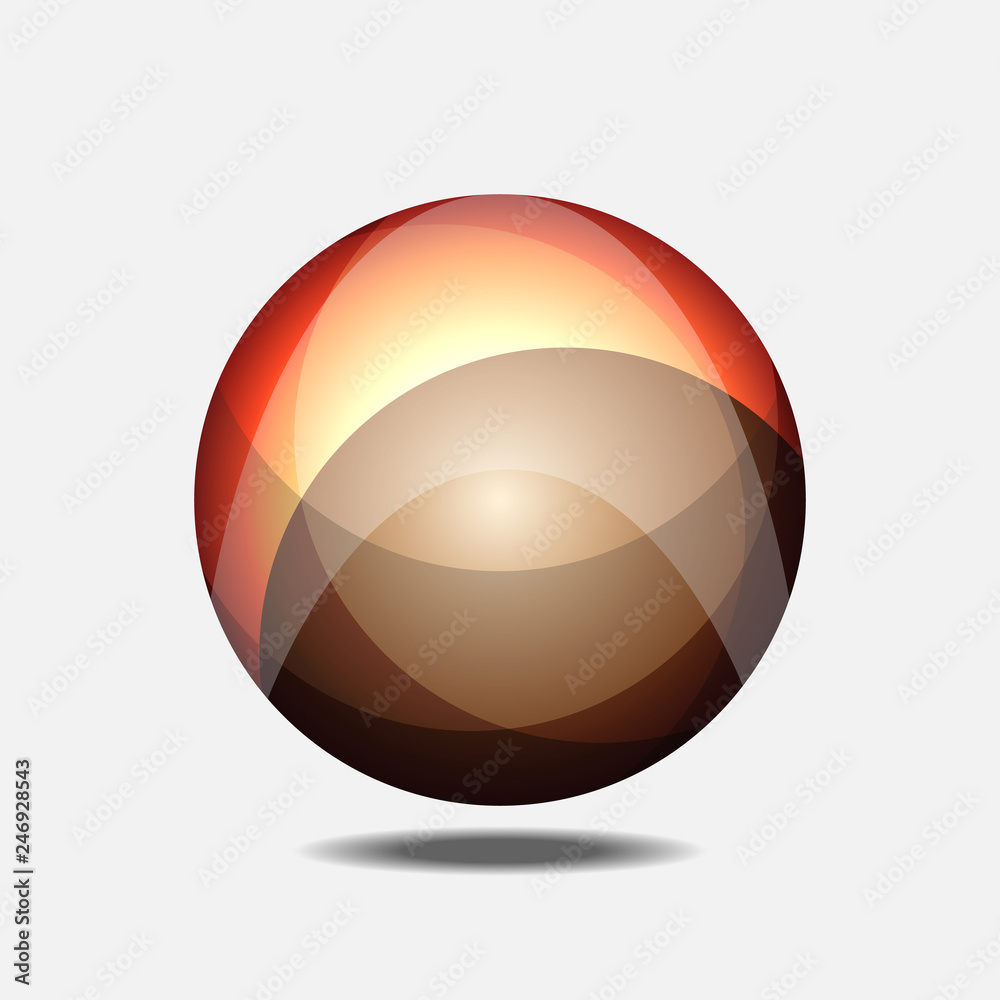 Orange fractal building a globe Orange fractal building a globe