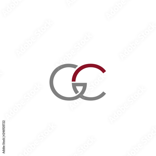 Abstract GC letter initial logo. symbol of GC geometry, alphabet icon vector logo template. minimalist and modern initial logo or signature. - Vector - Vector