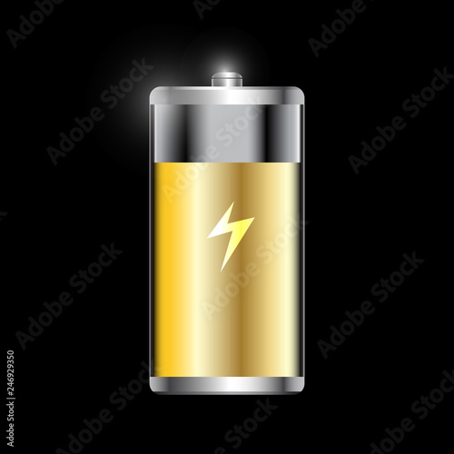 icon battery low and full