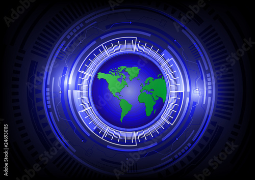 global telecom, future technology vector background