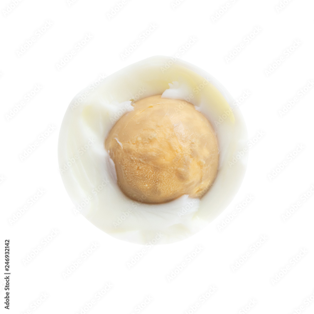 Peeled boiled egg isolated on white background Peeled boiled egg isolated on white background