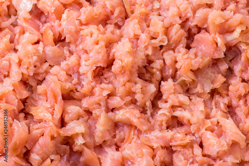 Chopped salmon tasty