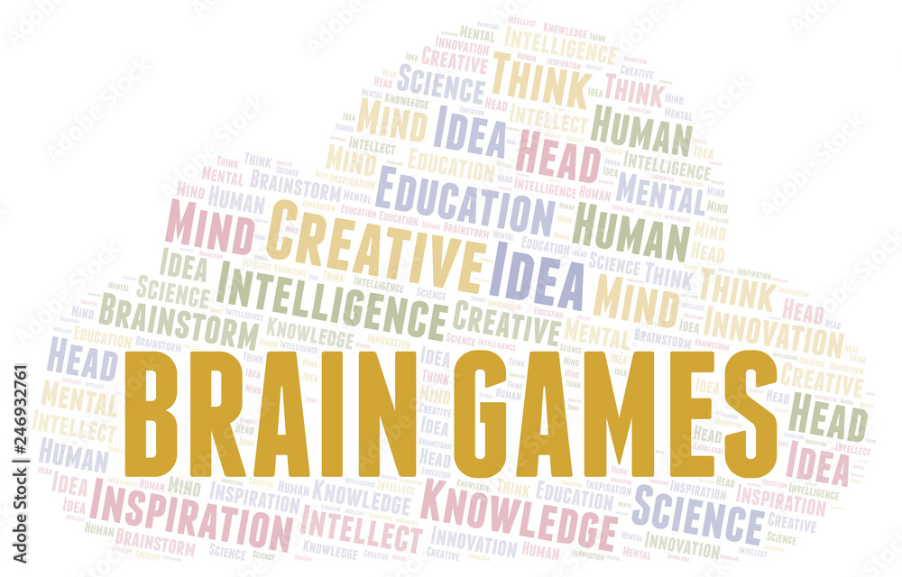 Obraz premium Brain Games word cloud.