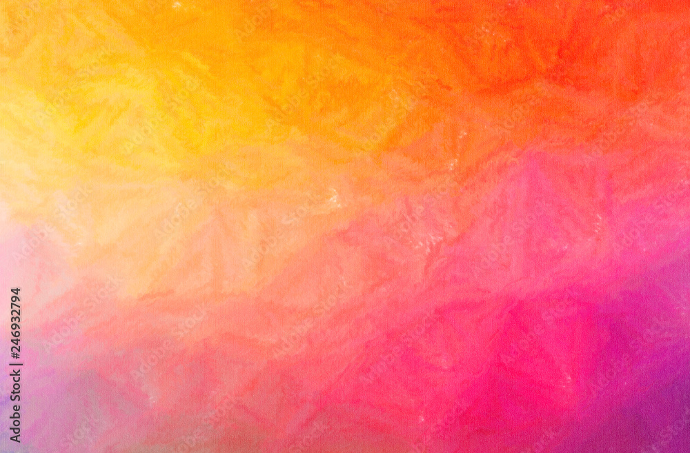 Abstract illustration of orange, pink, red Wax Crayon background