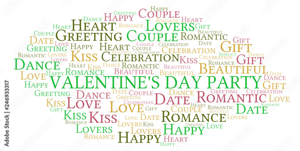 Valentine's Day Party word cloud. Valentine's Day Party word cloud.