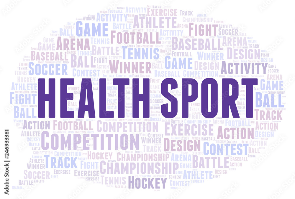 Obraz premium Health Sport word cloud.