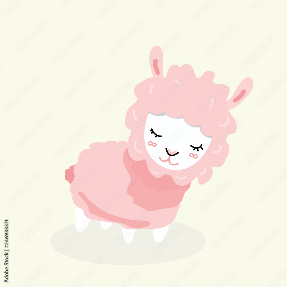 Cute sheep in flat style. Cute sheep in flat style.