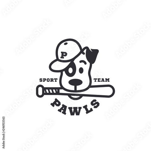 Canvas Print Dog sport mascot