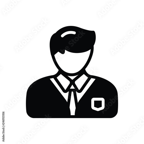 Black solid icon for professional 