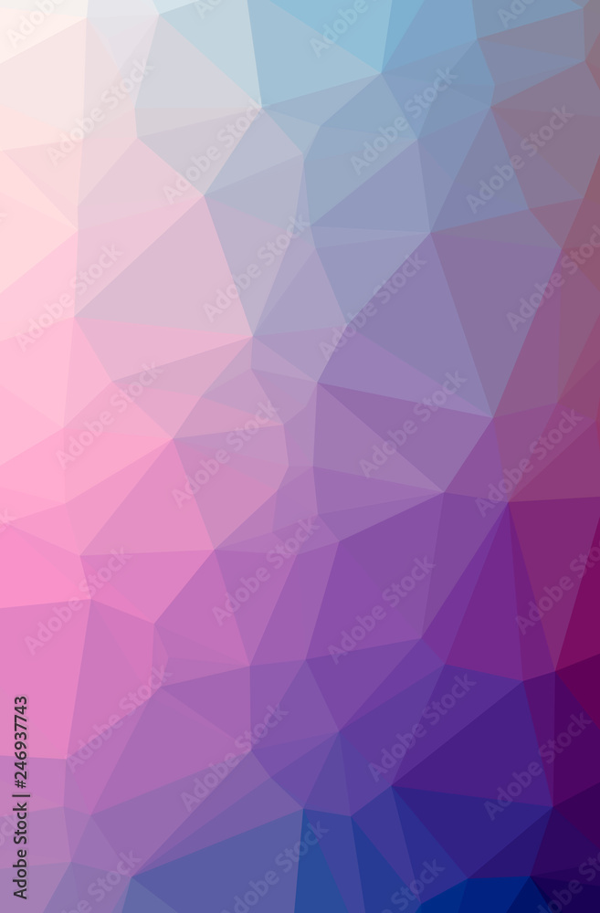 Obraz premium Illustration of abstract Purple vertical low poly background. Beautiful polygon design pattern.