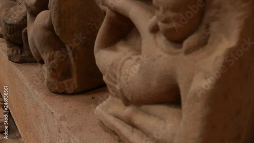 Push in: Cham sculpture [Vietnam, My Son]