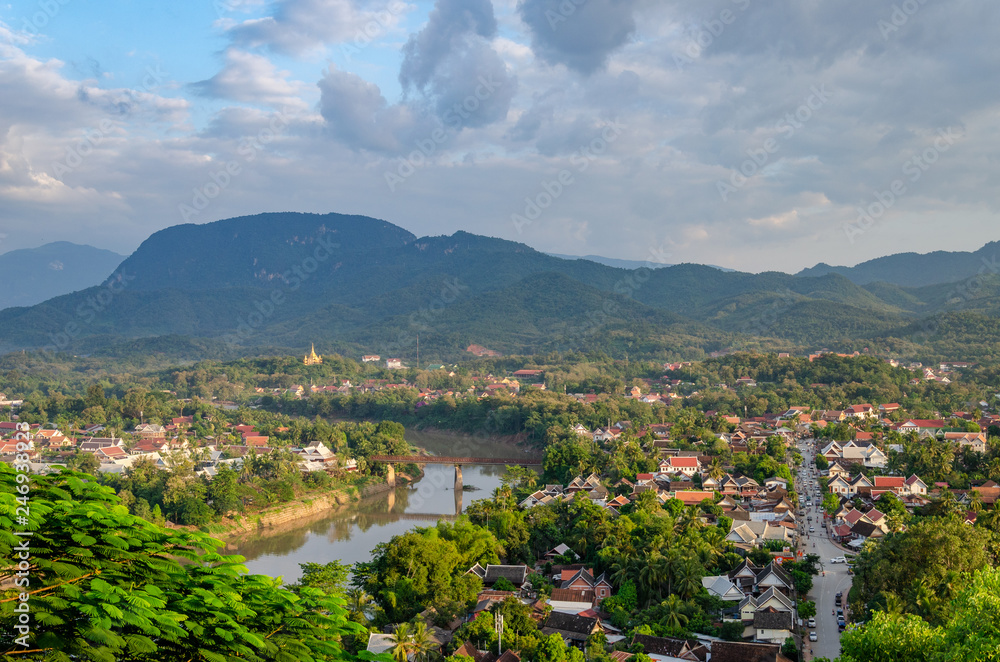 View of Luang Prabang from Mout Phu Si Laos