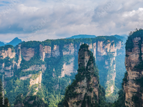 Beautiful mountain of Yuanjiajie or Avartar mountain at Zhangjiajie National Forest Park in Wulingyuan District Zhangjiajie City China