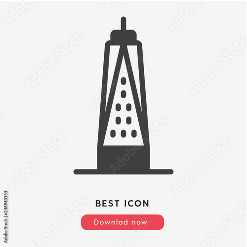 world trade center icon vector 